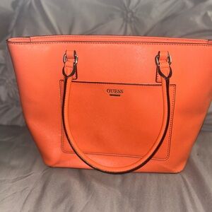 Guess Vibrant Orange Tote Bag